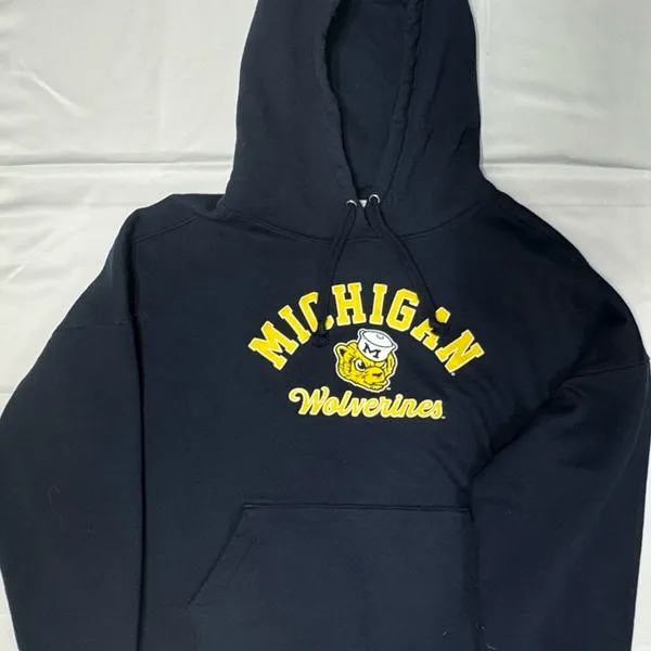 Champion Michigan Wolverines Women Navy Blue‎ Hooded - Size L. - Image 9