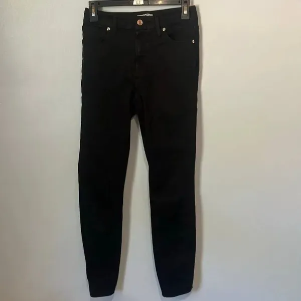 Good American Midrise Black Non Ripped Skinny Jeans Size 2/26 #785 - Image 4