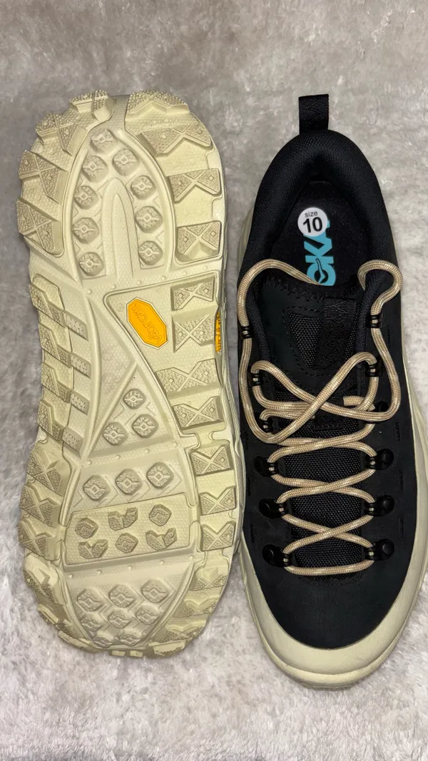 RARE Hoka tour Summit leather rubber zig-zag string up trail ready NURSING-shoes.. - Image 12