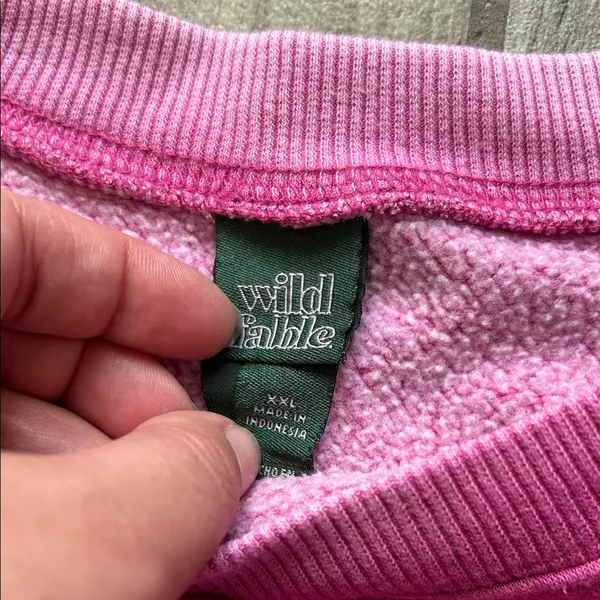 Wild Fable Pink Textured Sweatshirt - Image 2