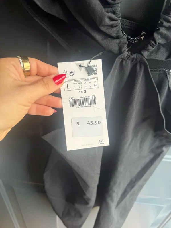 ZARA Mini Dress Black - Image 4