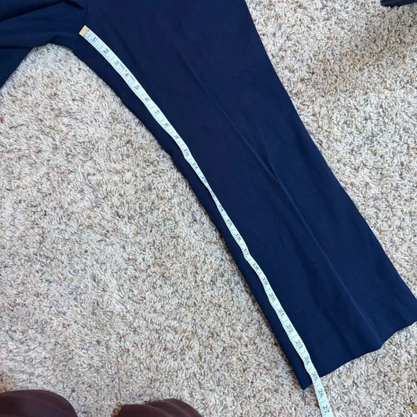 Anthropologie Size 8 The Essential Flare Dress Pants Trousers Navy Blue - Image 14
