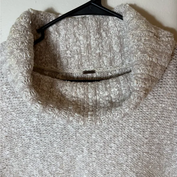 Free People Little White Lies Sweater Vest Oatmeal Large‎ - Image 3