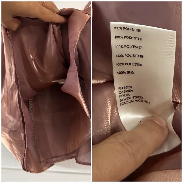 Free People Women's One Shoulder Satin Cowl Neck Top Dusty Mauve NWT - Image 6