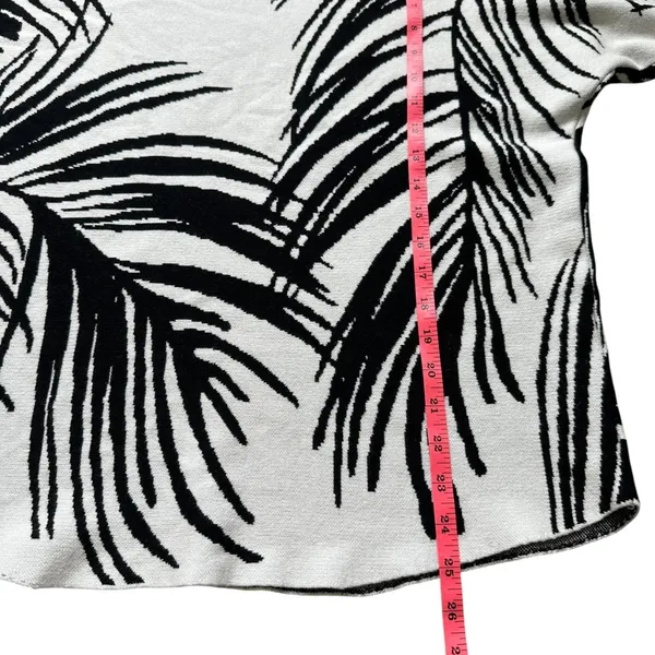 Zebra Print Sweater Scoop Neck Large 3/4 Batwing Sleeve Lightweight Rounded‎ Hem - Image 8