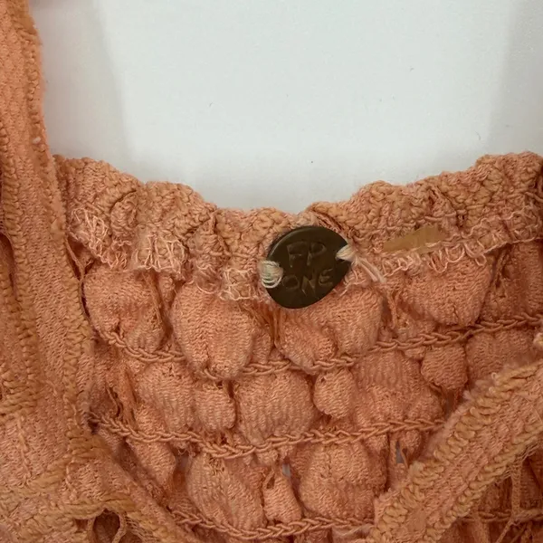 Free People FP‎ One Adella Bralette Terracotta Orange Lace Strappy Boho Small - Image 3