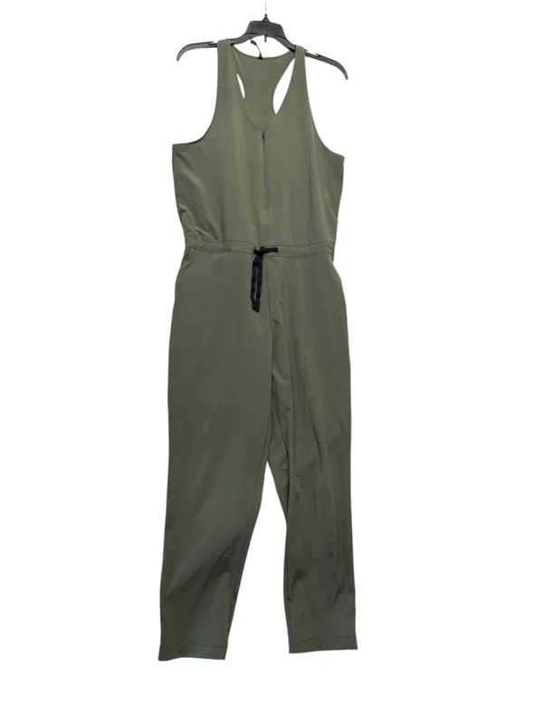 Back Country size medium one piece Olive Green Sleeveless Jumpsuit cropped - Image 2
