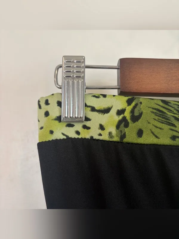 MKM Designs Y2K Strapless Dress. Black and Green Cheetah. Size: Small. - Image 2