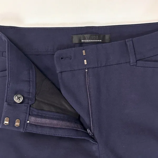 WHBM Dress Pants Womens 4L 4T Tall Ines Slim Bootcut Comfort Stretch Navy Blue - Image 11