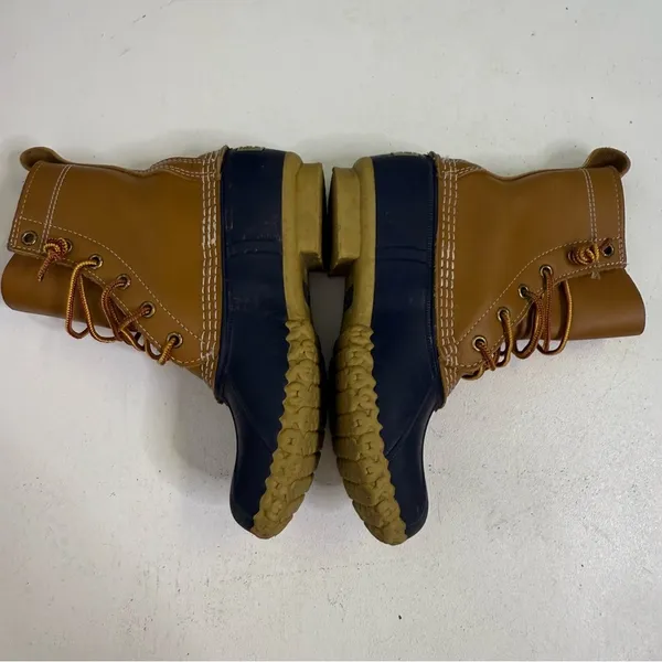 L.L. Bean Bean Boots 6” Brown & Navy Duck Boots Size 6M | Style ID 213883 - Image 8