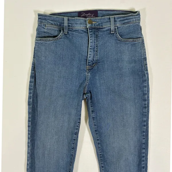NYDJ Not Your Daughters Jeans Blue Straight Leg High Rise Denim USA Size 8 - Image 3