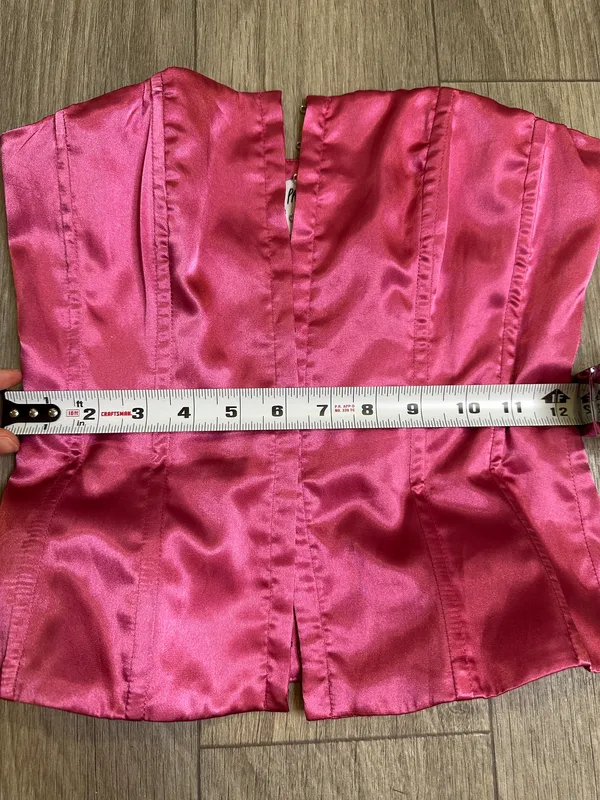 Princess Polly Satin Corset Top Pink Size 2 Hook Front Coquette - Image 7