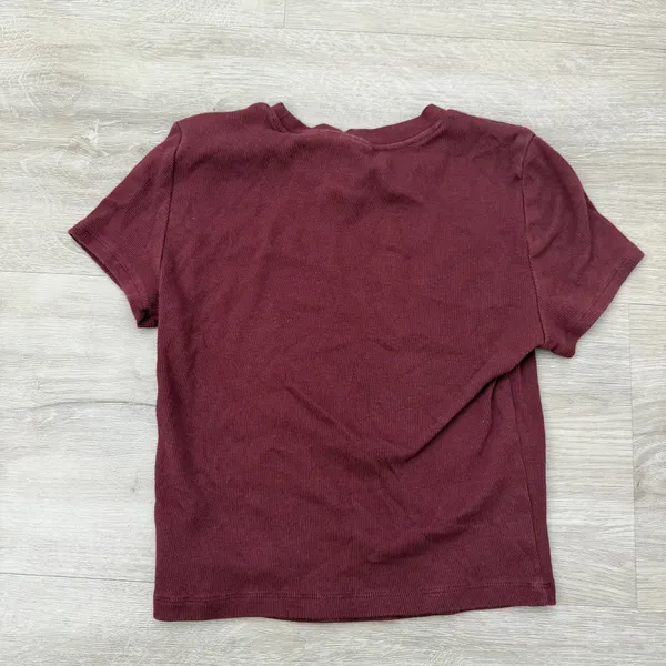 Aritzia TNA Cotton Rib Red Tee - Image 4