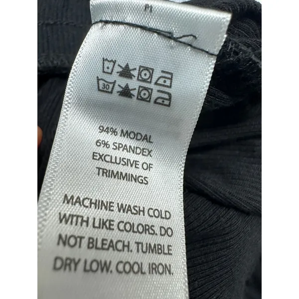 Happily Grey Black Thermal Lounge‎ Pants Womens Medium Ribbed Elastic Waist CD25 - Image 7