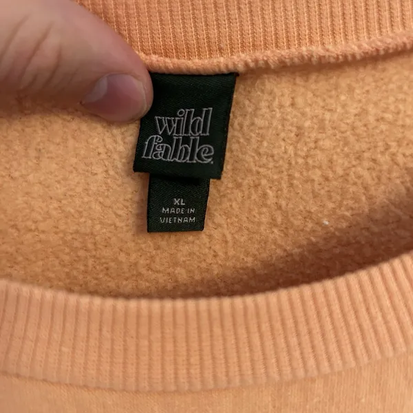 Wild Fable Pullover crewneck Sweater Orange XL normcore cozy everyday casual - Image 4