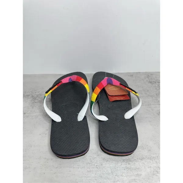 Havaianas Flip Flop Size 6 Sandals Womens‎ Multicolor Rainbow NEW - Image 5
