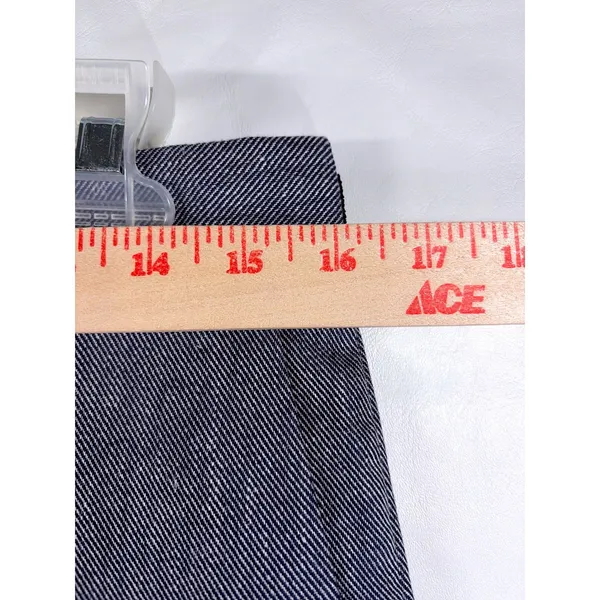 Zara Blue Linen Blend High Waist Straight Leg Trouser Pant Sz Large Minimalist - Image 9