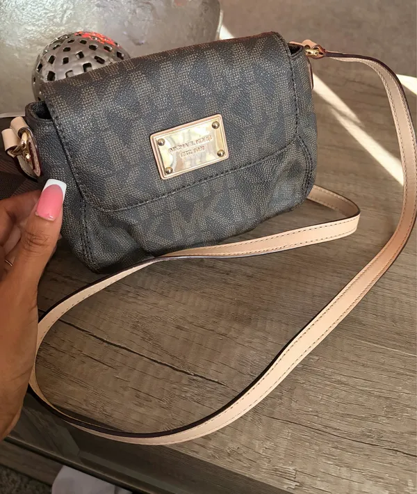 Michael Kors Signature Coated Canvas and Leather Flap Crossbody Bag - Image 2