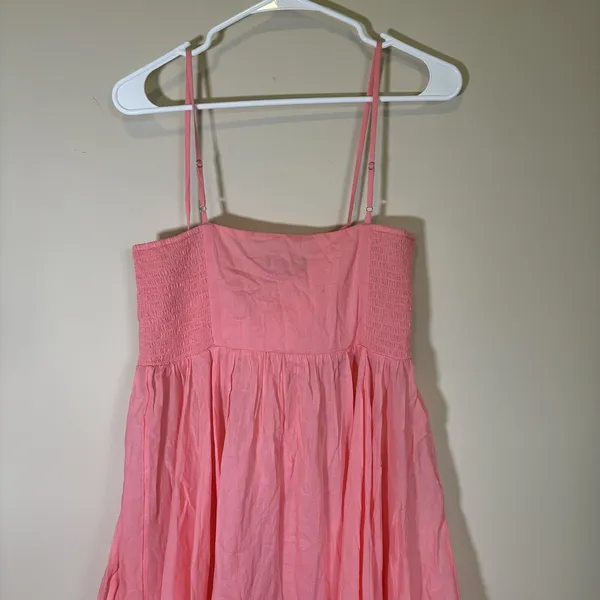 J. Crew Cotton Voile Beach Dress, Bow‎ Front, Coral Pink CoverUp Medium BU441 - Image 8