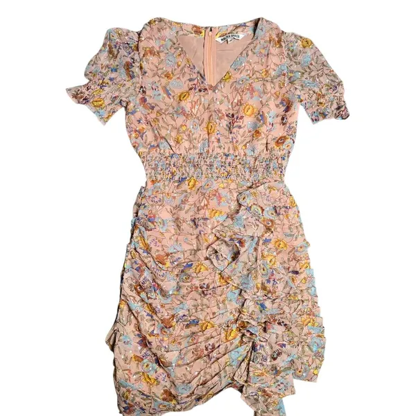 Walter Baker‎ Mars Floral Ruched Mini Dress Size: 4 - Image 2