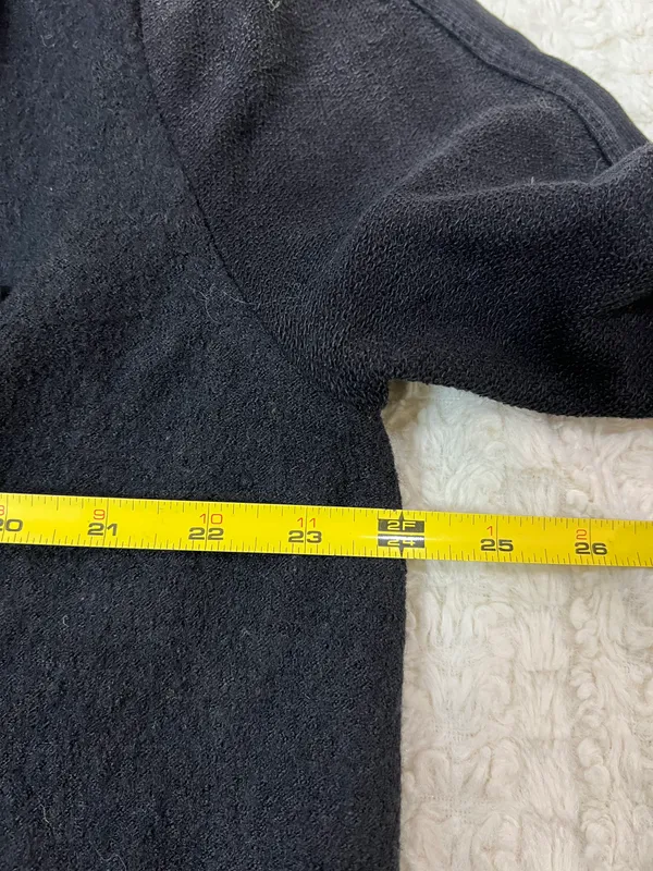 Free People Wool Blend Hood Asymetric Black Jacket Sz L - Image 15
