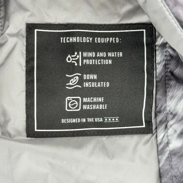 Ariat Ideal‎ Down Jacket Womens Small Gray Print Puffer Packable Coat - Image 6