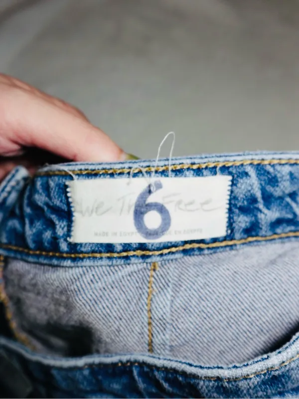 We the free Midnight Magic Medium Wash Denim Mini Skirt - Size: 6 - Image 3