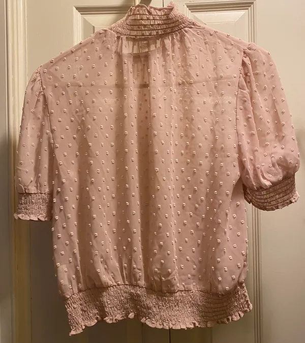 Meraki Sheer Blouse Pink Size M - Image 2
