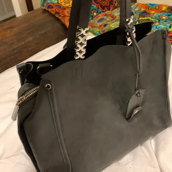 Black Buff Finish Ladies Computer Bag - Image 2