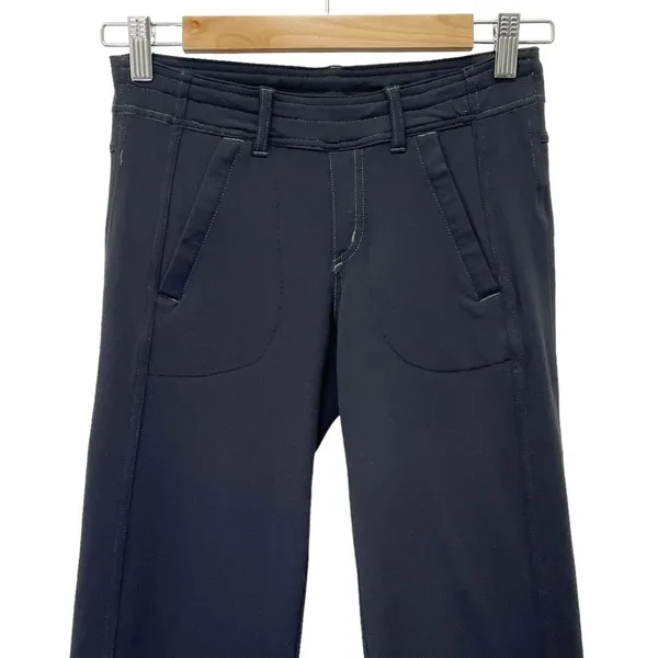 Kuhl Womens 2 Black Stretch Straight Leg Hiking Travel Outdoor Pants Drawstring - Image 4