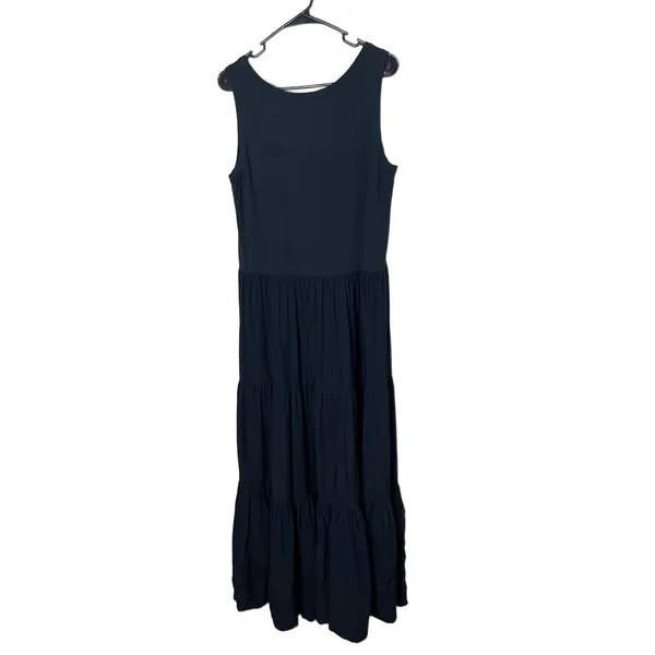 Soft‎ Surroundings Black Tiered Sleeveless Maxi Dress Womens Tall Large - Image 4