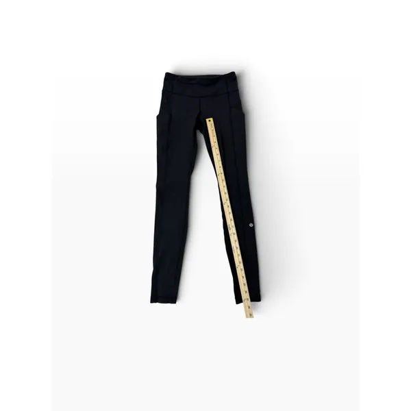 Lululemon Black Cropped Pocket Leggings Size 2 - Image 5