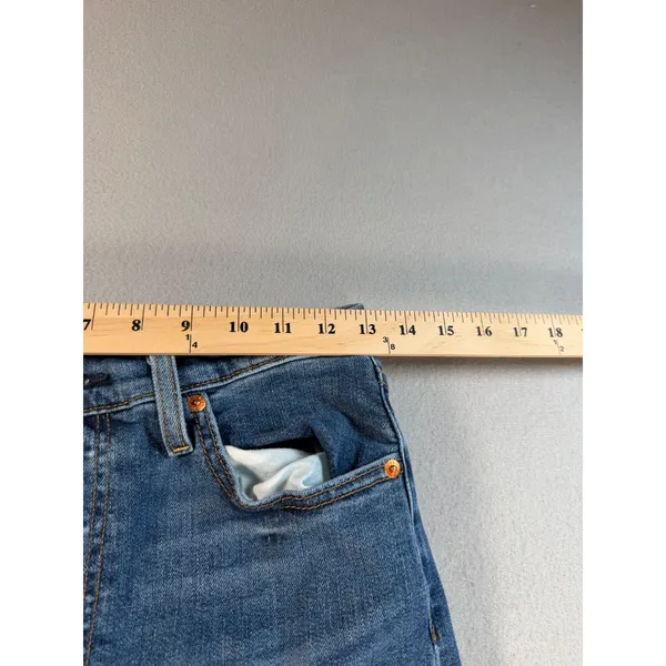 Levis Ribcage Straight Ankle Jeans Blue High Rise Button Fly Denim VTH - Image 5