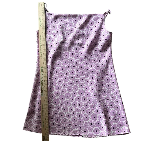 Cotton On Mini‎ Dress Medium Purple Daisy Print Cowl Neck Sleeveless - Image 9