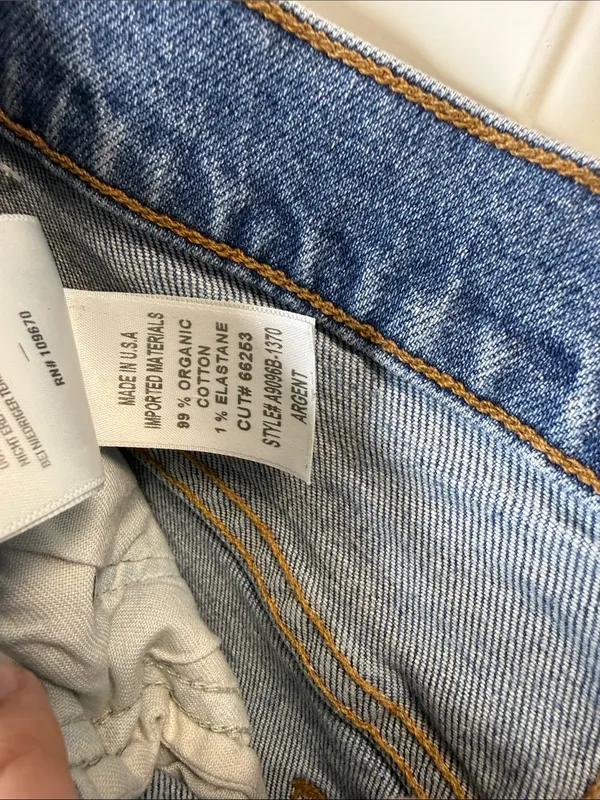 Agolde High Rise Stovepipe Denim Jeans 27” Waist - Image 6