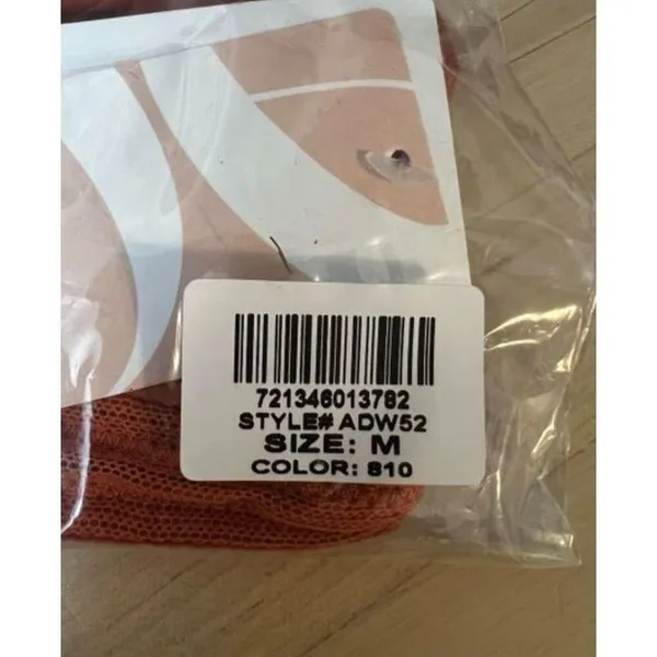 Women Orange Brown Mesh Trim Bralette Size M Wireless Unlined Lingerie - Image 7