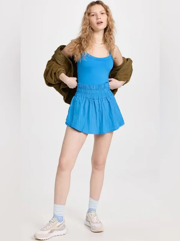 Free People Movement The Way Home Skortsie in Varsity Blue - Image 2