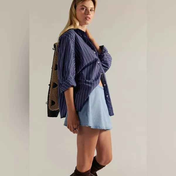 Free People Paradise Found Denim Skort - Image 4