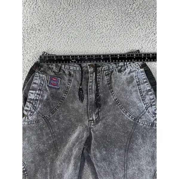 Vintage Academy Denim Joggers Pants Women‎ Juniors 14 Acid Wash 80s 90s - Image 3