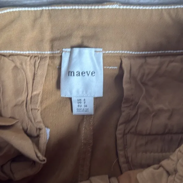 Anthropologie Maeve Contrast Stitch High-Rise Wide-Leg Pants 2 - Image 11