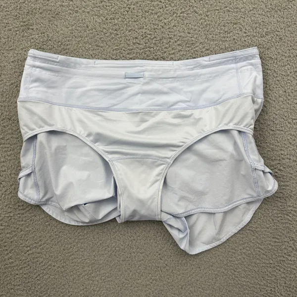Lululemon Speed Up Shorts High Rise 4" Blue Linen Athletic Athleisure Women's 12 - Image 4