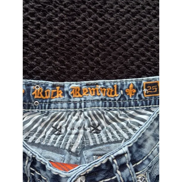 Rock Revival‎ Jeans Womens Blue Janelle Capri Wash Denim Size 25 - Image 3
