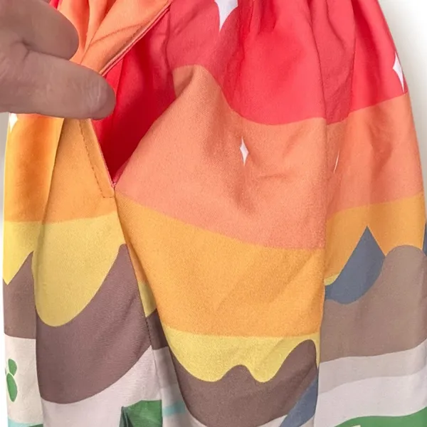 Retro Camping Skirt Camper Desert Sunset Scenic Novelty A Line USA Made Vacation - Image 3
