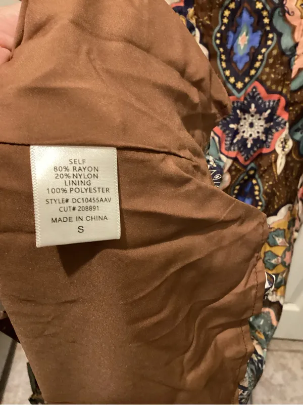 Avara Brown Floral-Print Puff Sleeve Midi Dress - Image 7