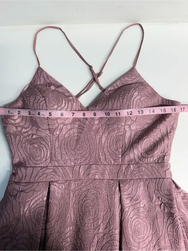 Maueve rosette mini dress pocket coquette balletcore regency wedding guest MED - Image 8