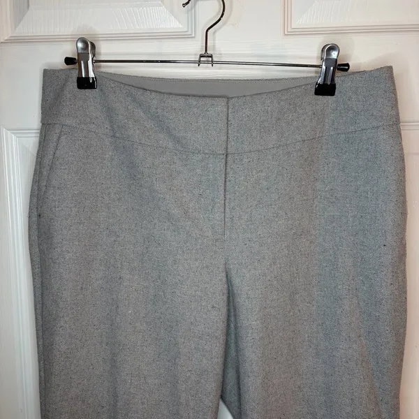 Ann Taylor Factory Lined Wool Blend Gray Trousers Full Length 4 Curvy - Image 5