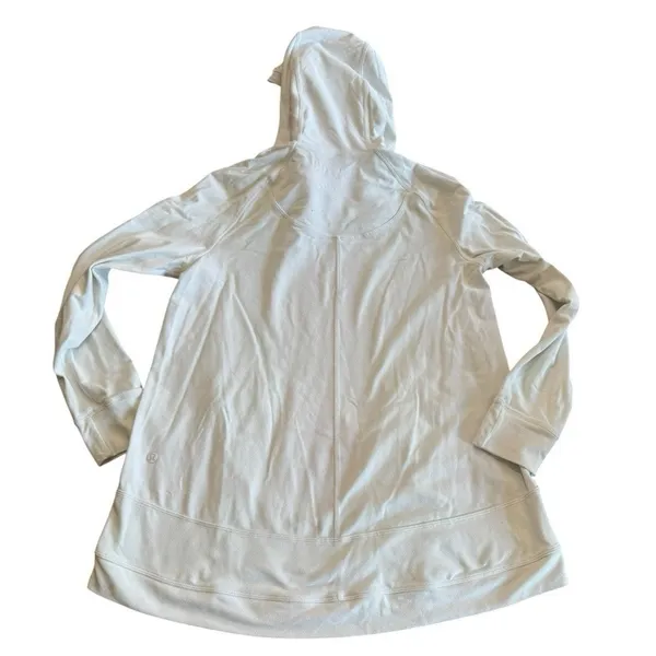 Lululemon Starting Place Hoodie White Rulu Fleece Full Zip Jacket Womens Size 6 - Image 14