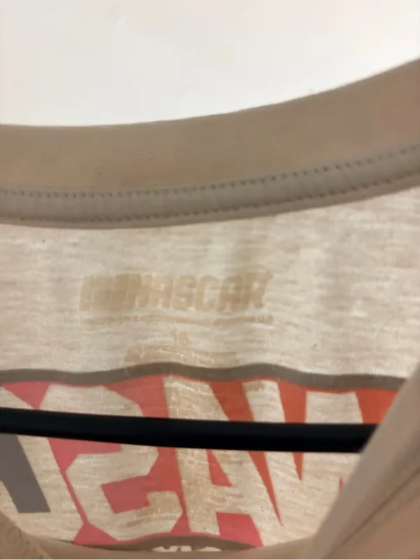 Nascar Cream Tee with Multicolor Racing Logo - Image 4