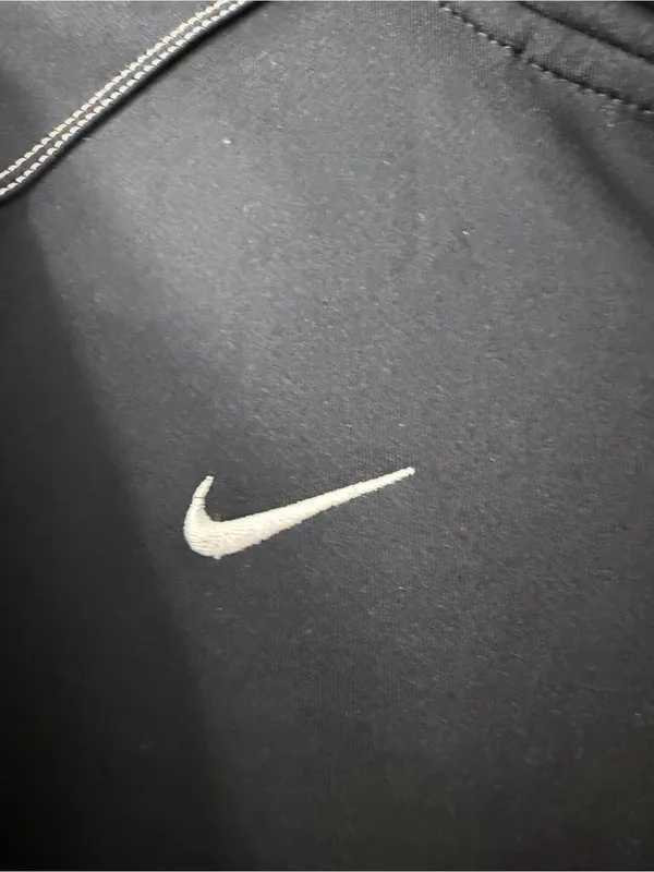 Nike Black Half-Zip Dri-FIT Hoodie with White Logo - Image 3
