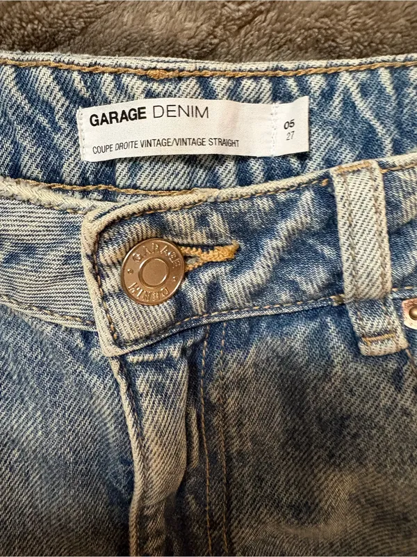 Garage Light Blue Vintage Straight Leg Women's Jeans - Image 2